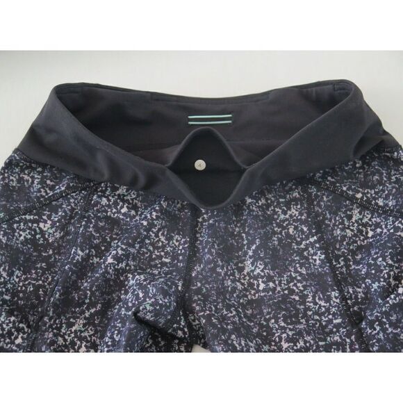 Lululemon 4 Hop To It Crop Full-On Luxtreme Rocky Road Black Mint Purple EUC! - Picture 5 of 12